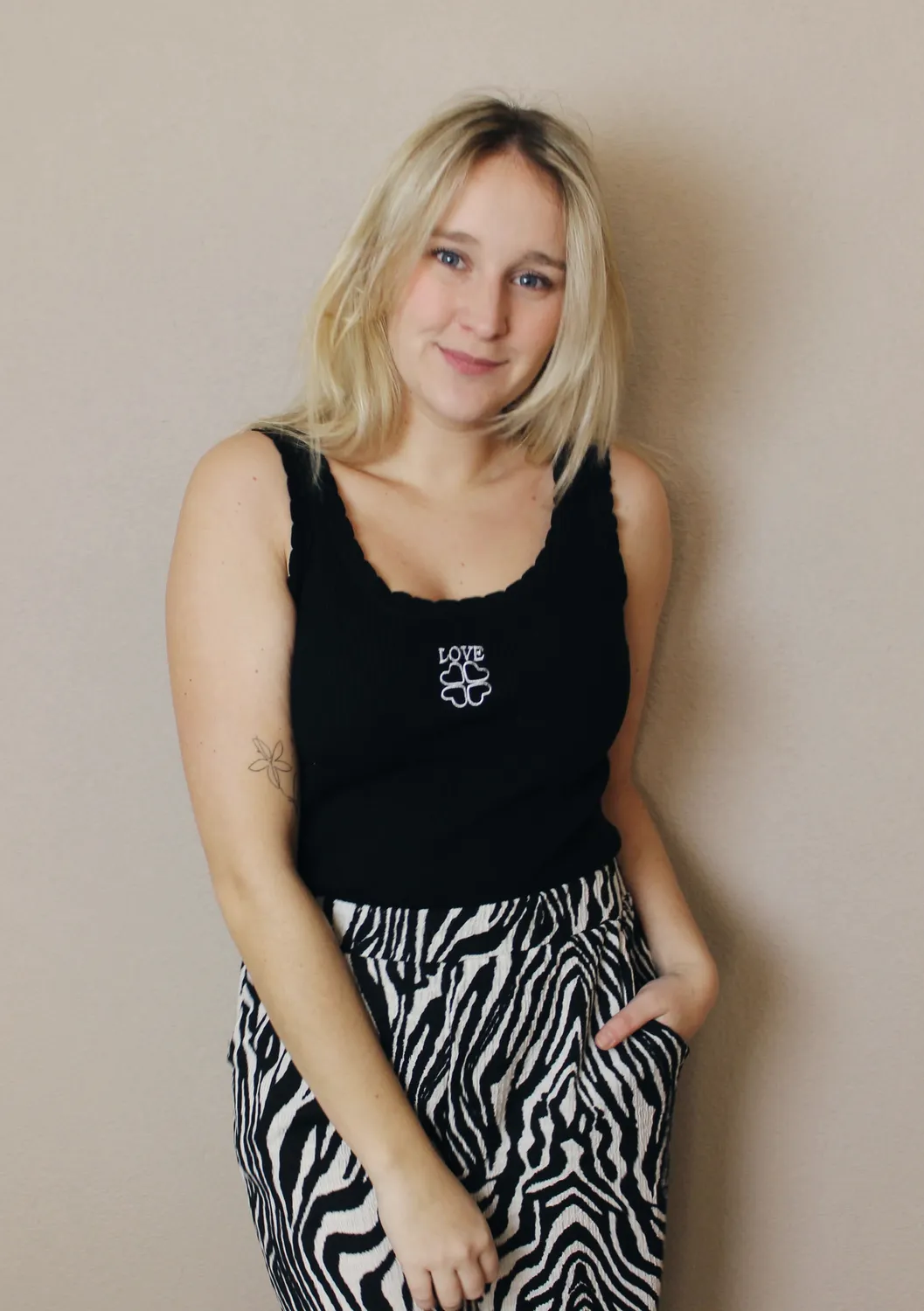 LOVEDRUNKY Love Top zwart one size met hartjes