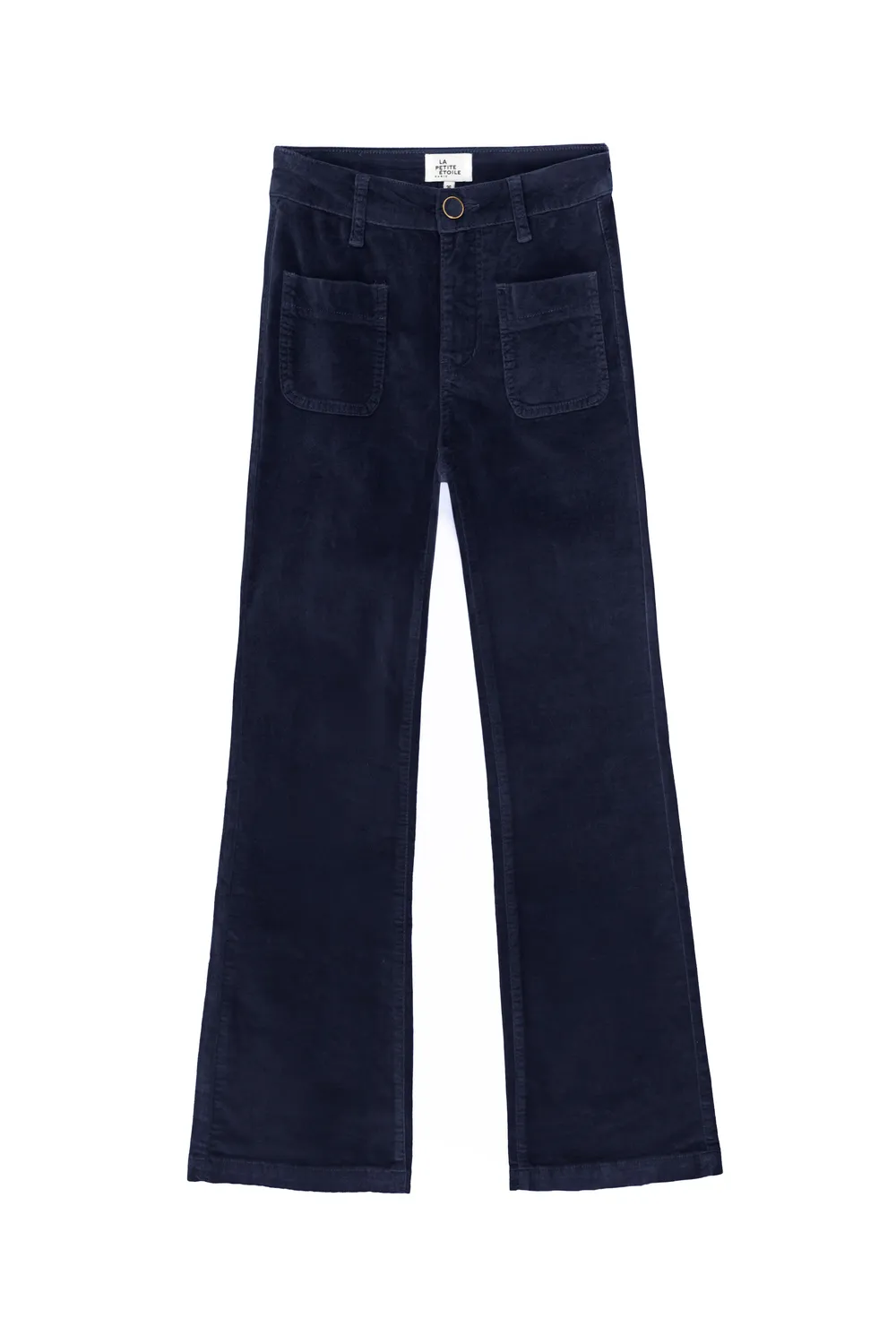 La Petite Etoile Sonny flared broek marine velours