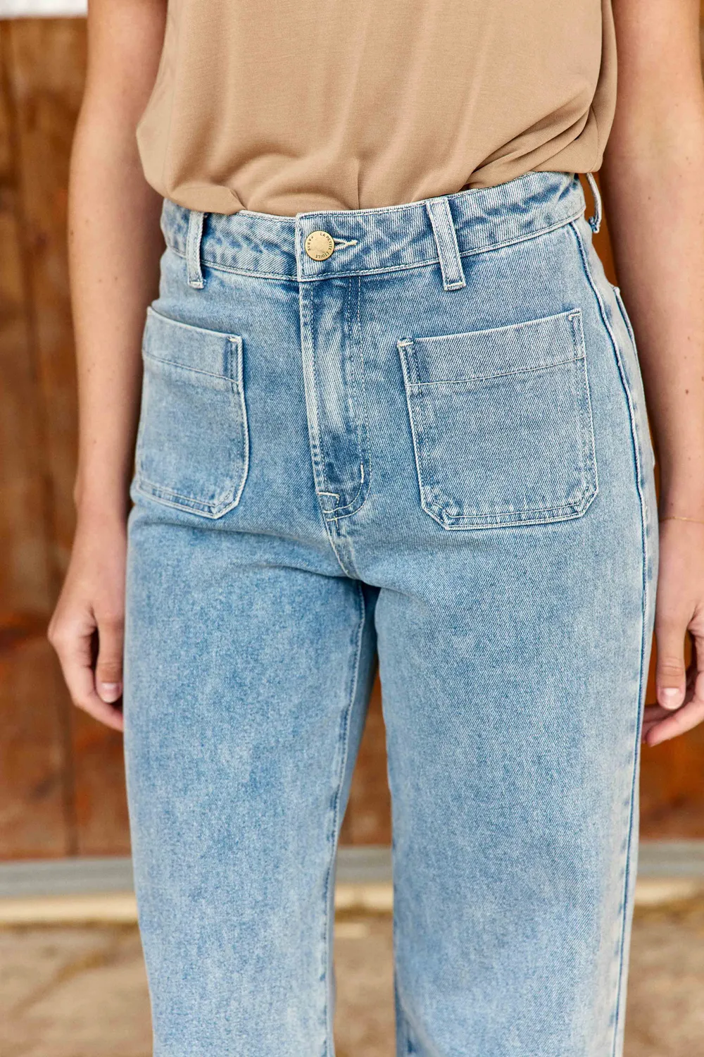 La Petite Etoile Atlanty jeans marble wash wijd