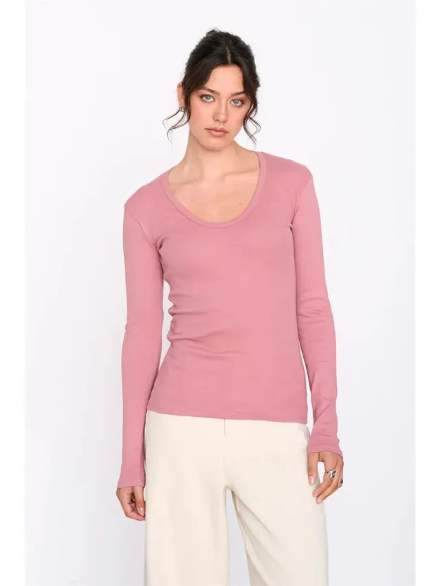 24 Colours shirt katoen oudroze T-shirt