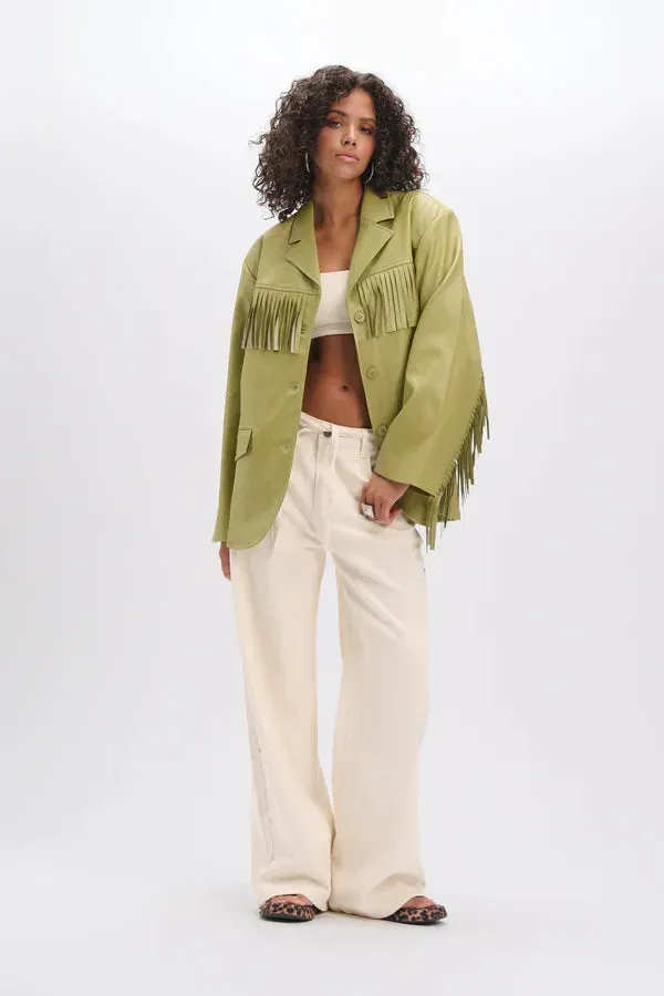 Amiek Payton pants creamy white katoen