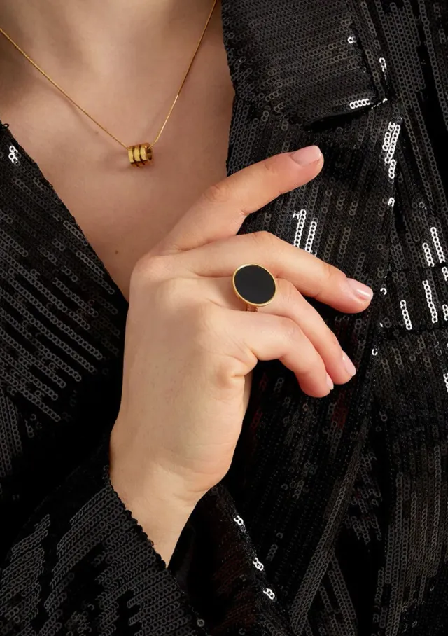 LOVEDRUNKY Modern Ring Goud – verstelbaar