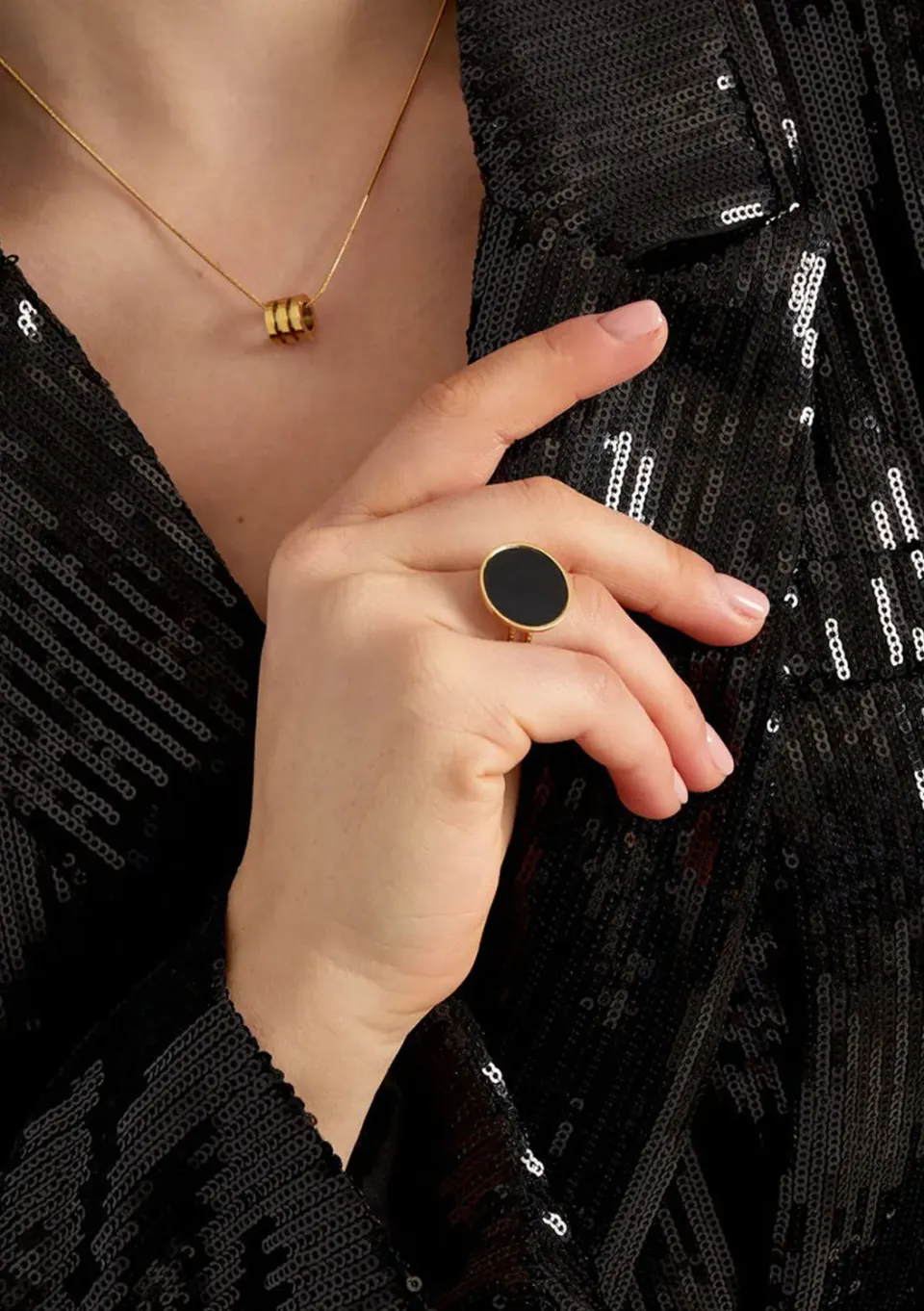 LOVEDRUNKY Modern Ring Goud – verstelbaar