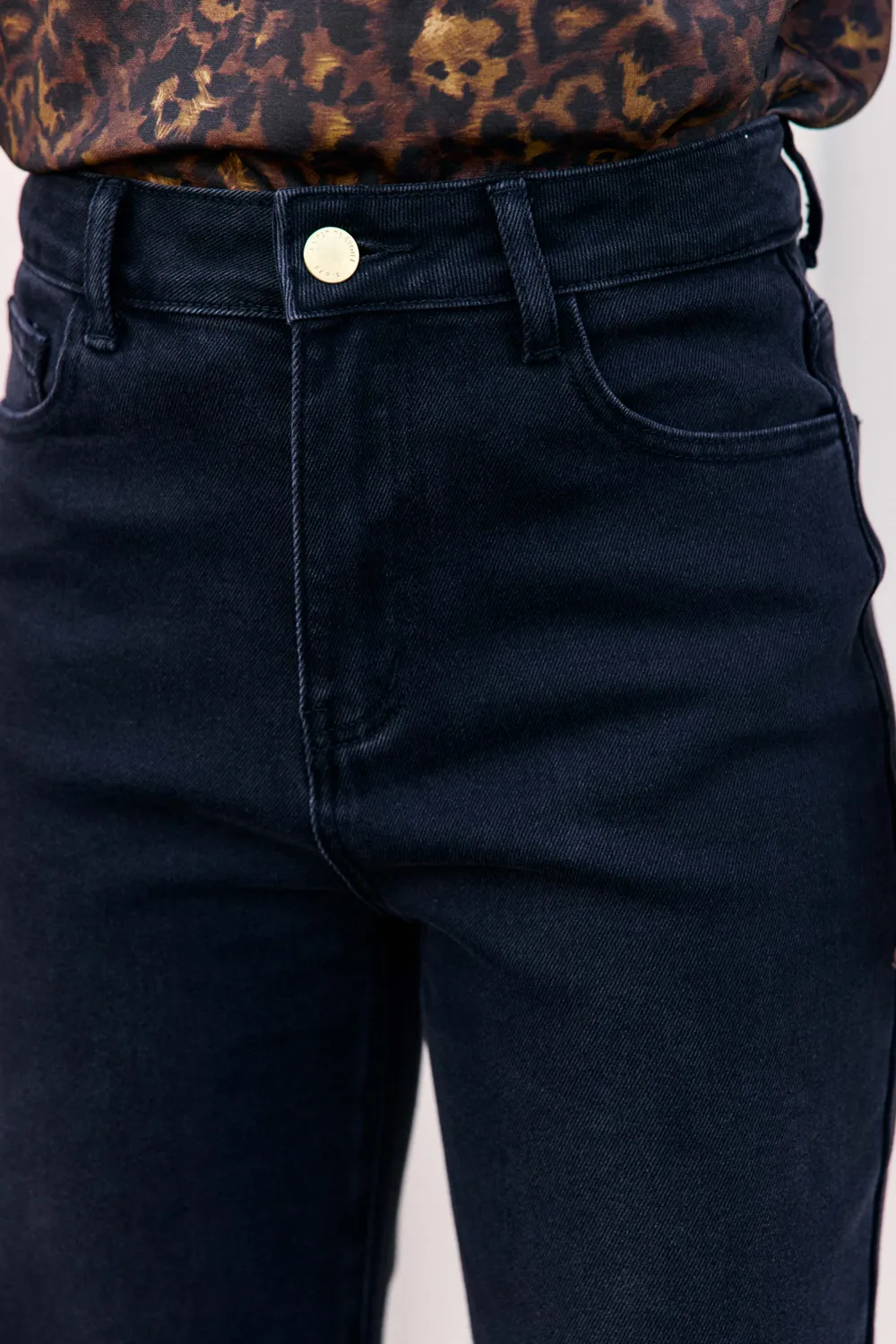La Petite Etoile Pia mom jeans charcoal zwart