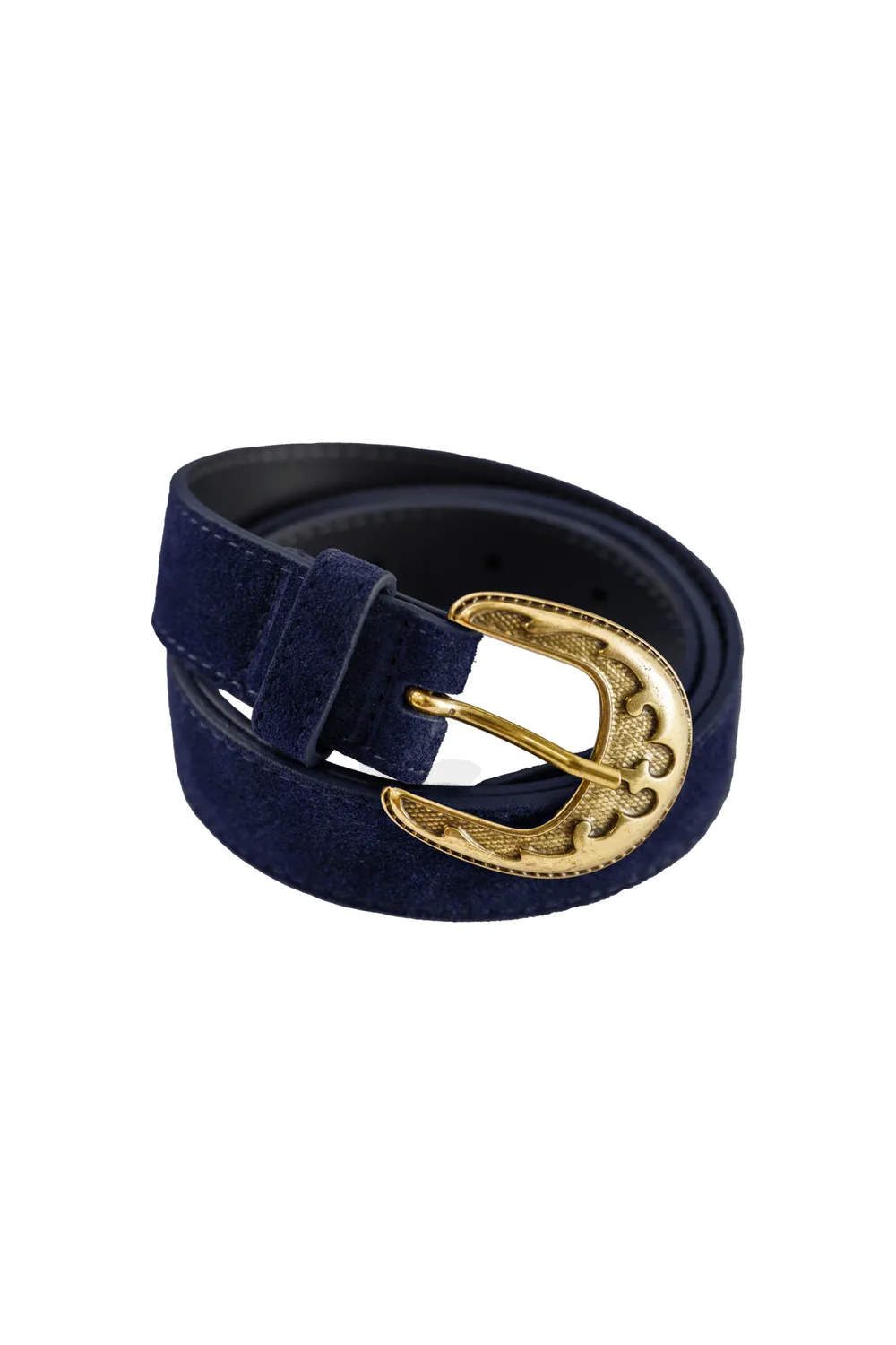 La Petite Etoile Andrea suede riem marine met gesp