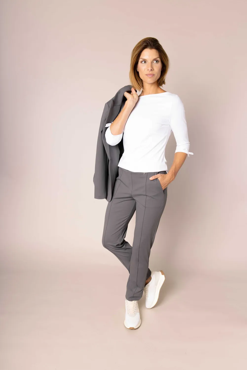 Laboutiek Colette Top wit boothals 3/4 mouw