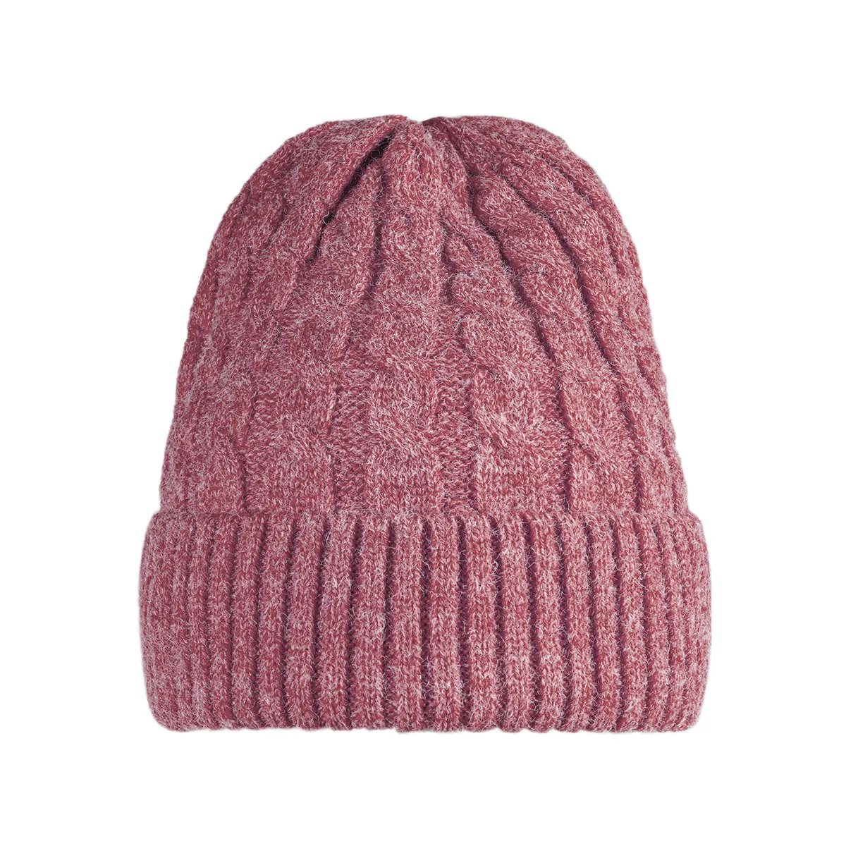 LOVEDRUNKY Knit beanie grijs 23x22 cm gebreid
