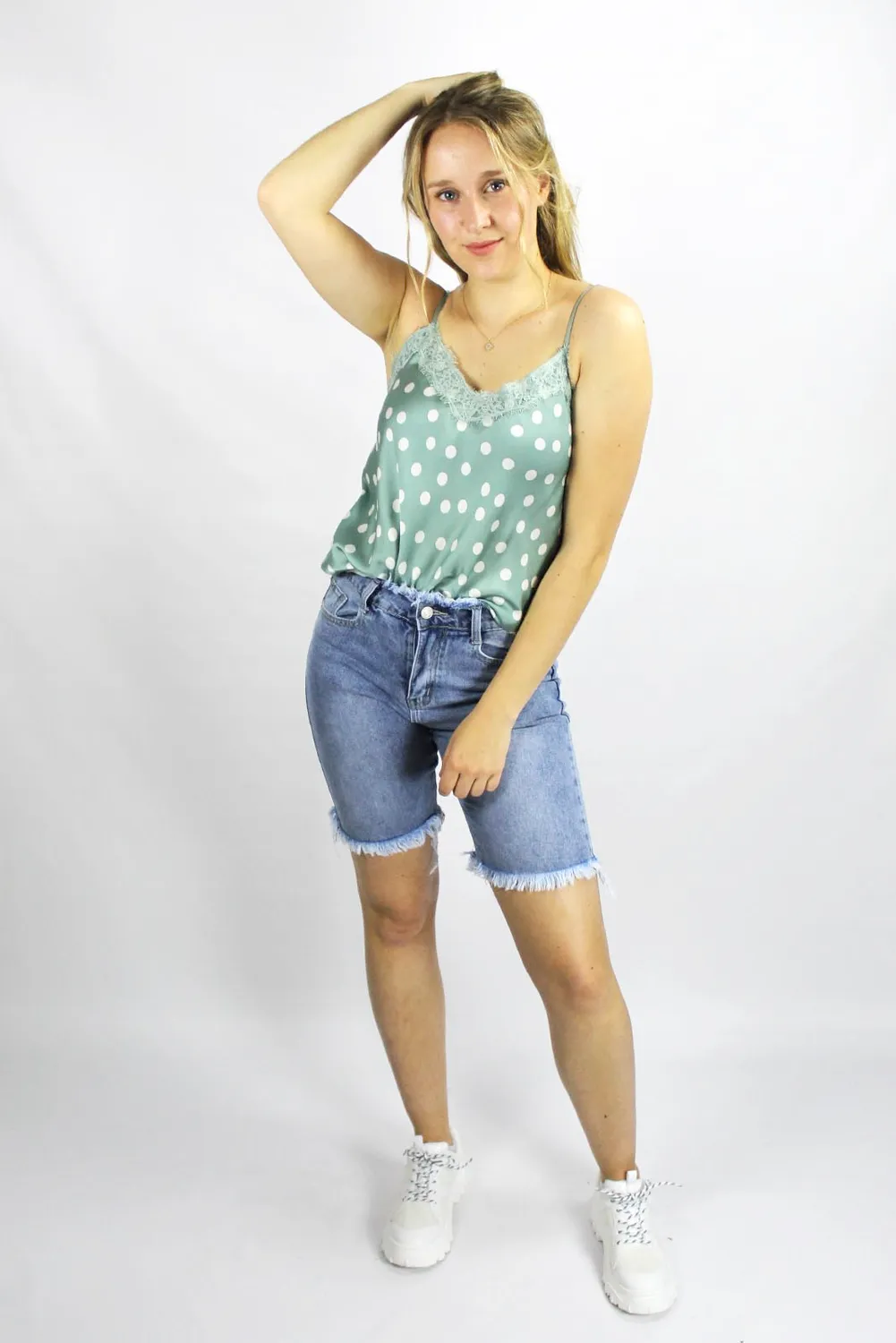 LOVEDRUNKY Biker Short fietsbroekje denim stretch
