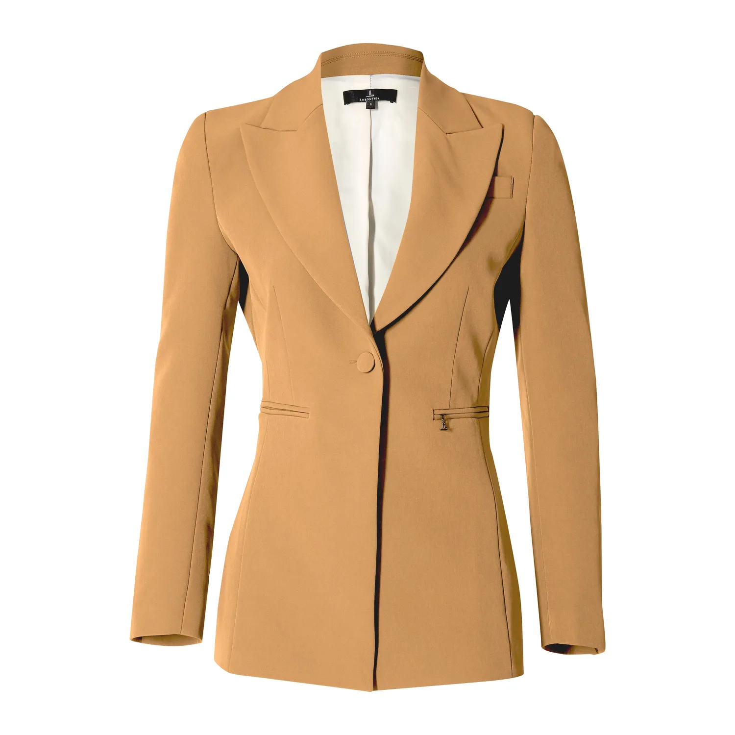 Laboutiek Long Model blazer camel - ruim lang