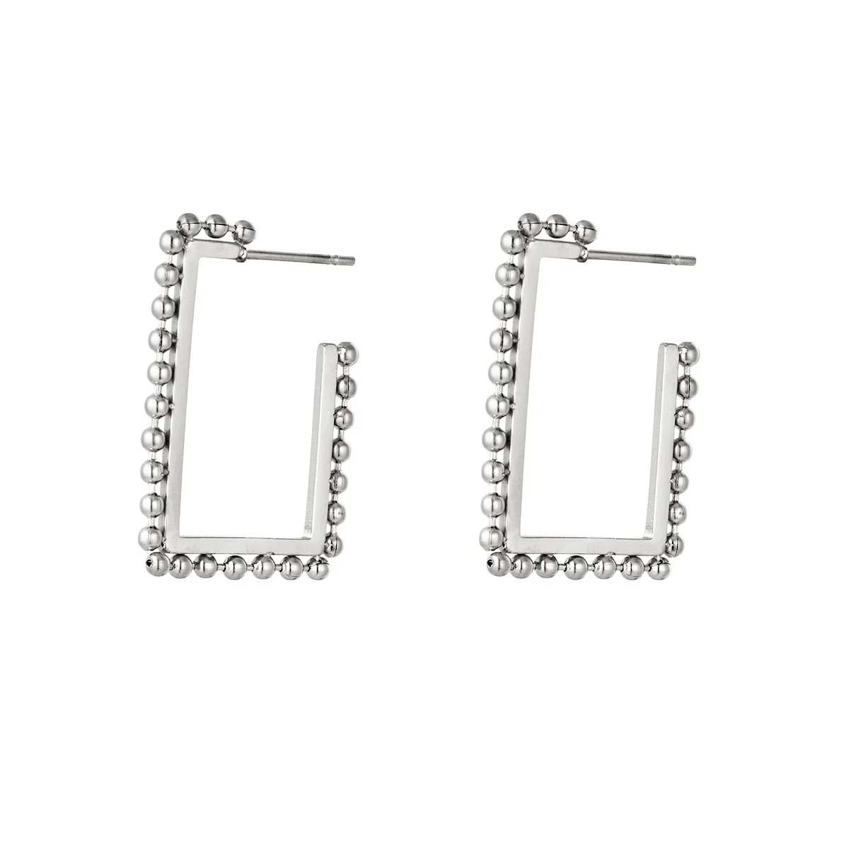 LOVEDRUNKY Square Dot Oorbellen goud 2,9 cm