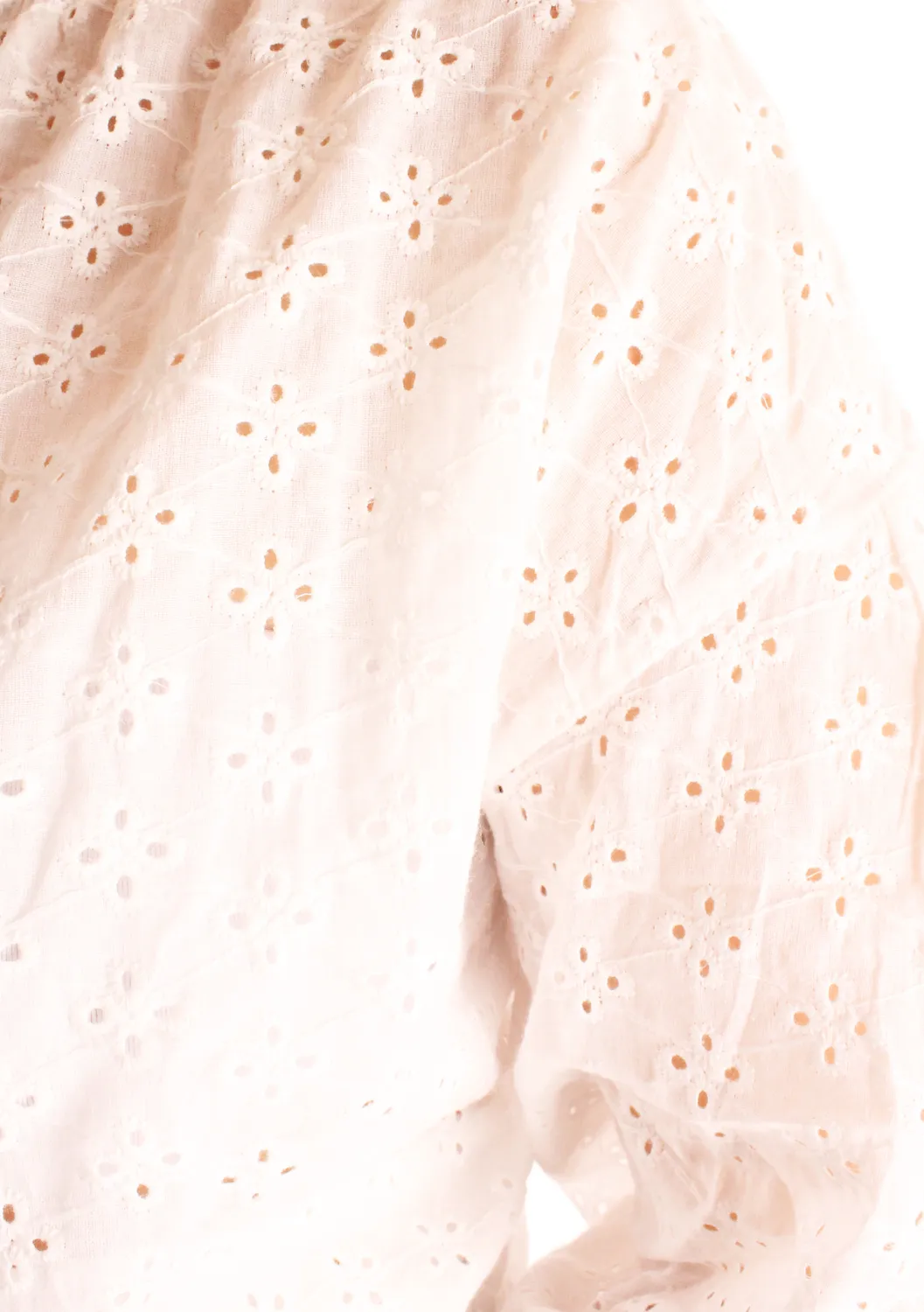 LOVEDRUNKY Embroidery blouse wit met kant