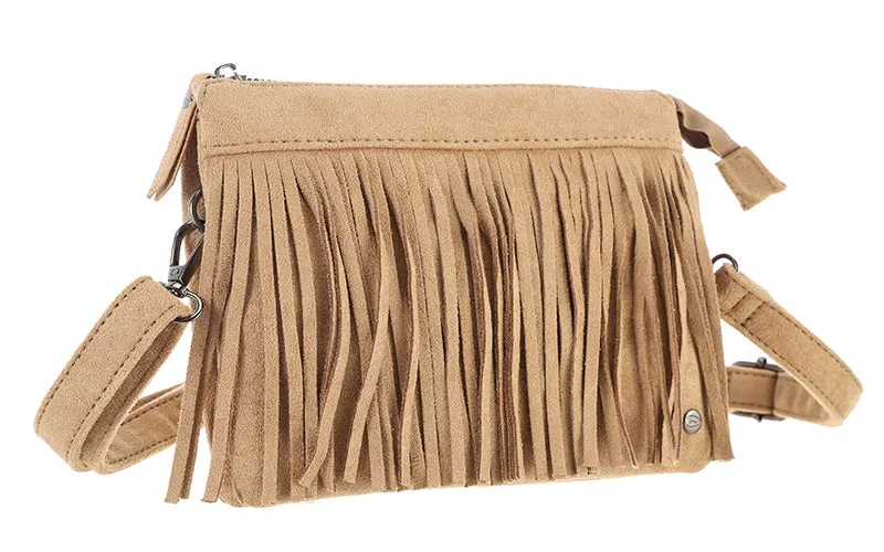 Amiek Salla khaki telefoontasje schoudertas 21x15cm