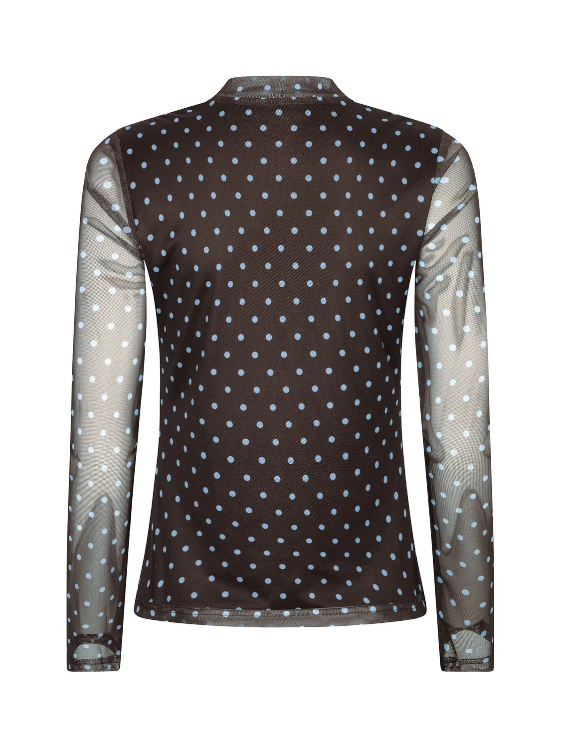 Amiek Baily top bruin stippen mesh