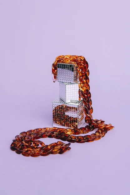 Amiek Fanny schouderkoord tortoise 130cm