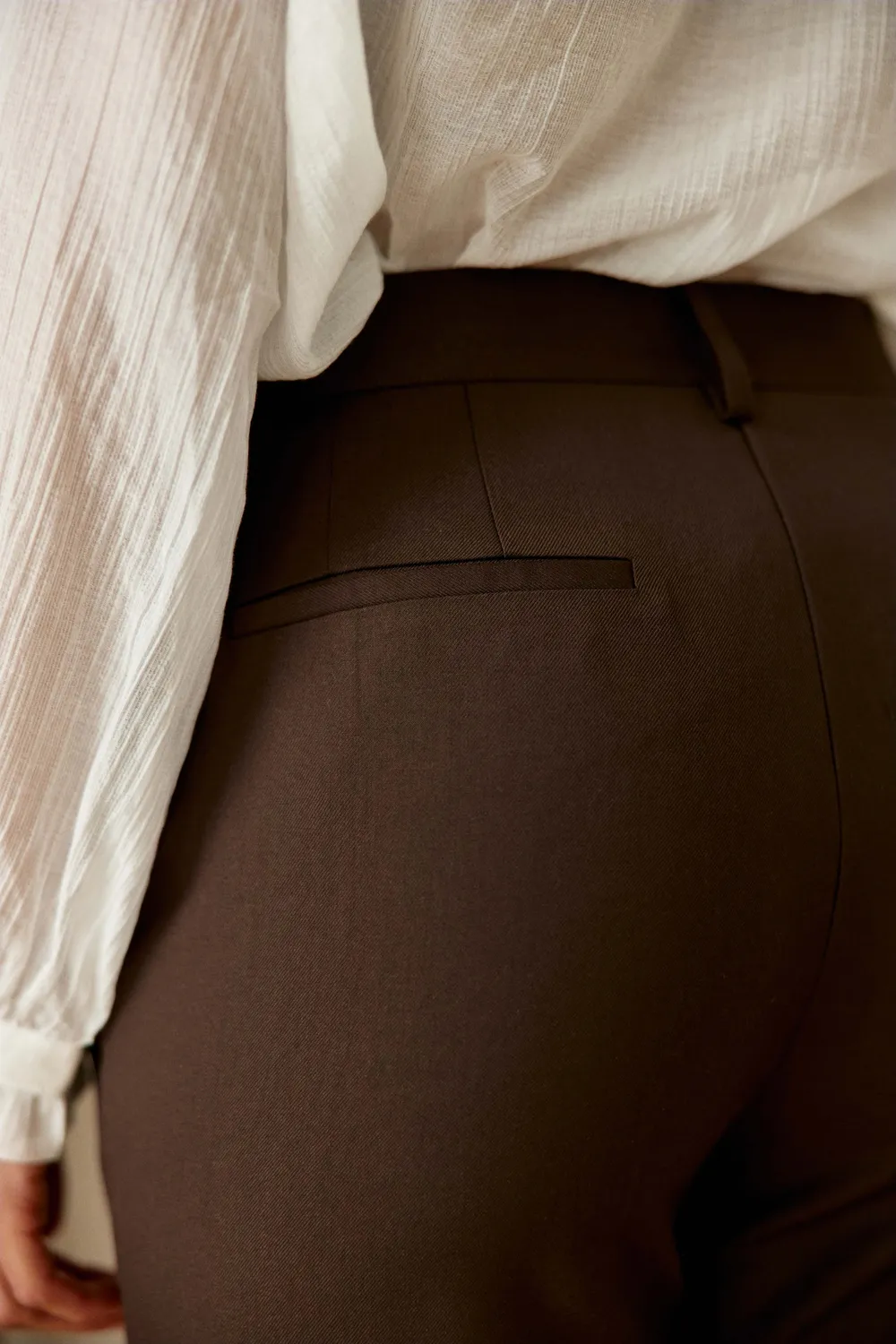 La Petite Etoile Parfait cigarette broek bruin enkel