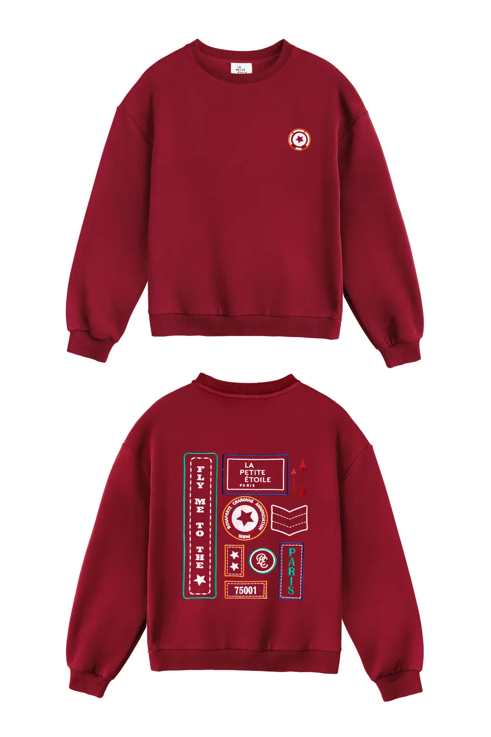 La Petite Etoile Tenky sweater marine geborduurd fleece