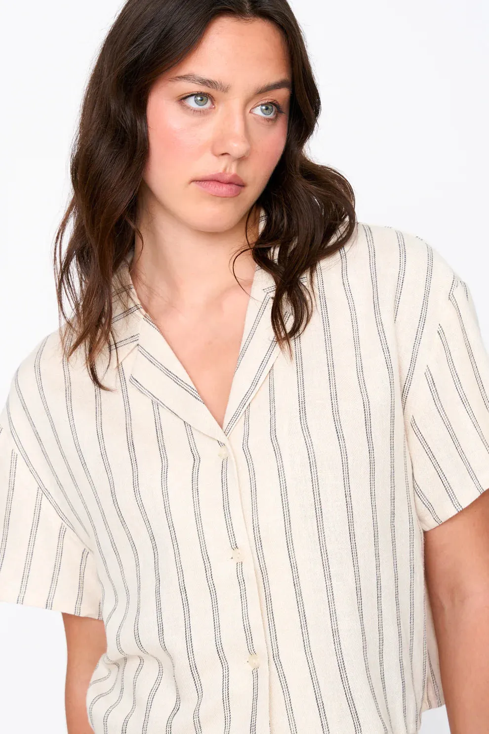 24 Colours blouse beige viscose linnen ademend