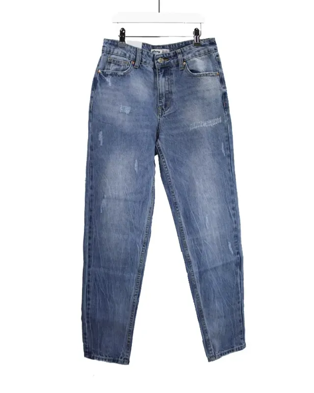 LOVEDRUNKY Mom Jeans blue denim 5-pocket