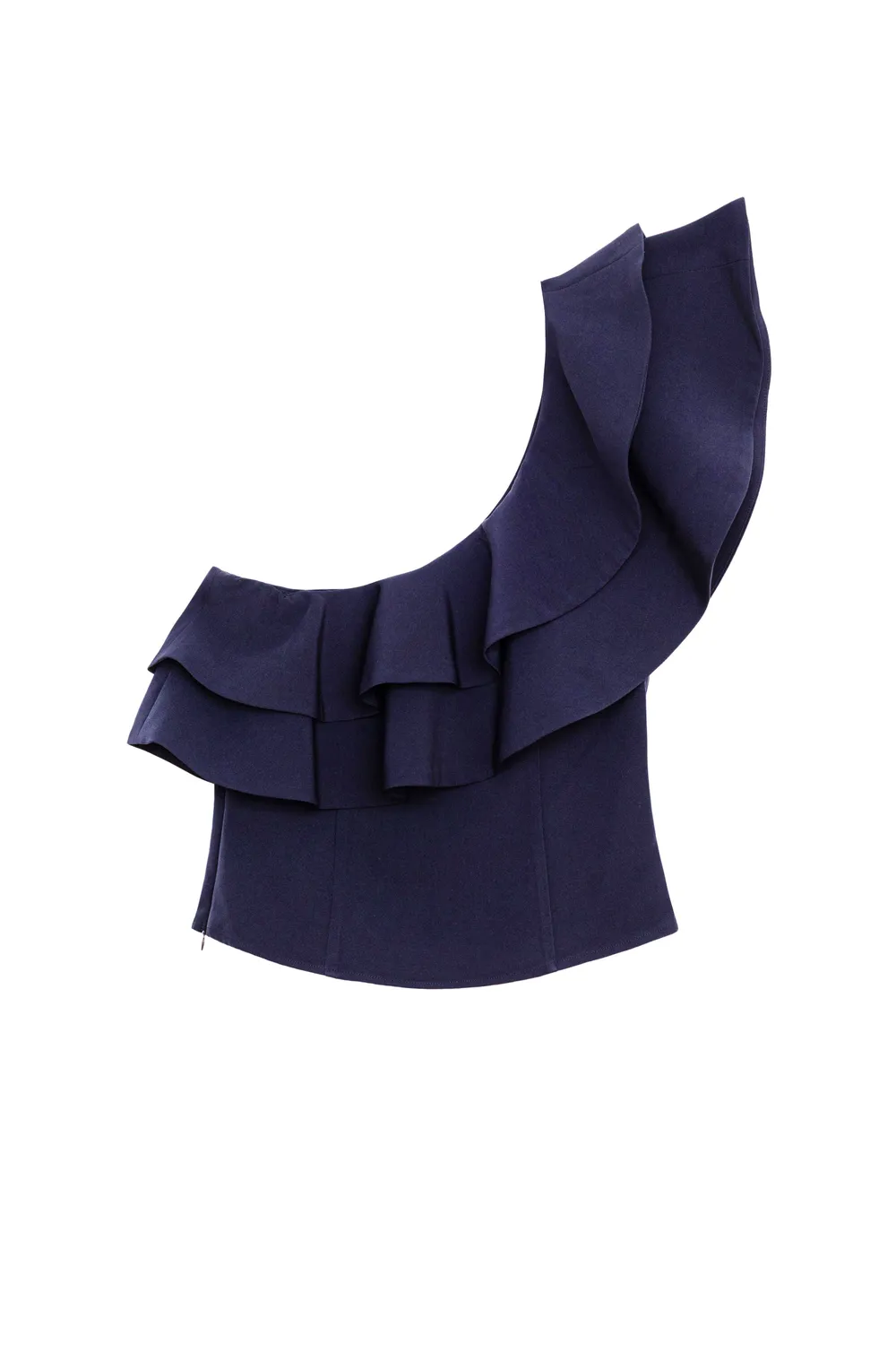 La Petite Etoile Timel top asymétrique marine one-shoulder