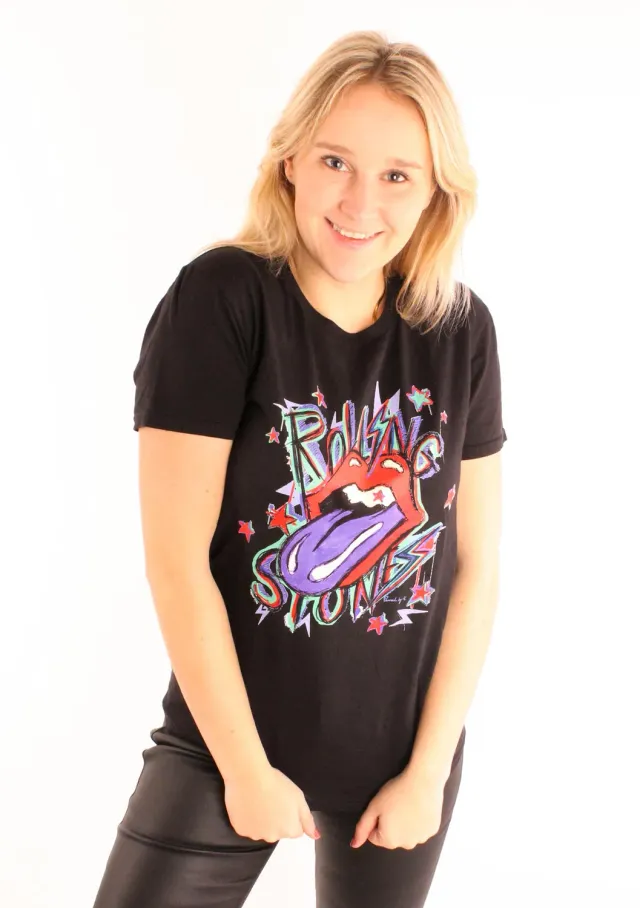 LOVEDRUNKY Rolling Stones T-shirt zwart regular fit