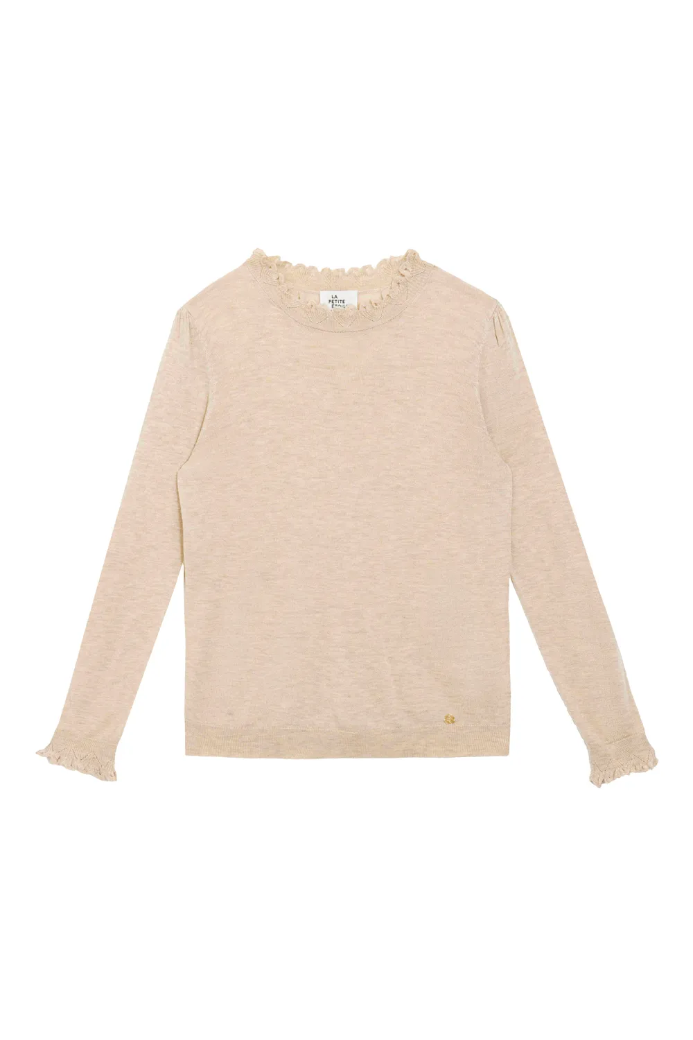 La Petite Etoile Solfe trui beige rechte pasvorm