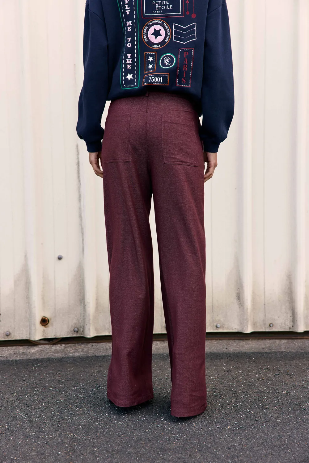 La Petite Etoile Pelya broek bordeaux maat 1 recht