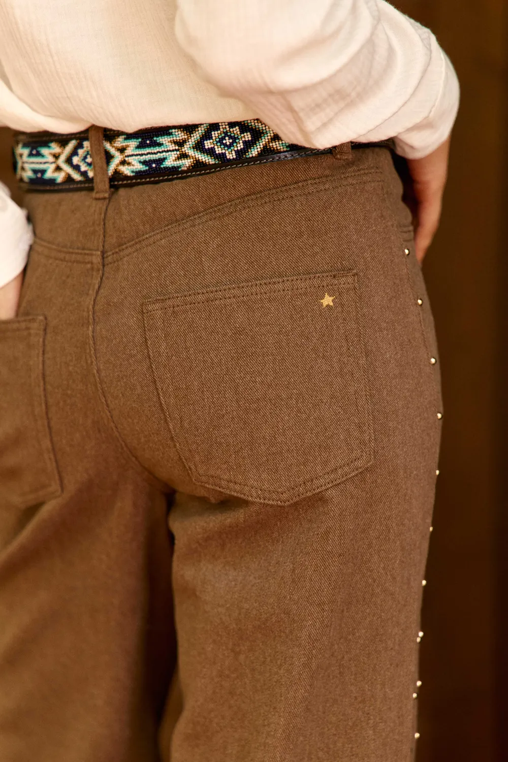 La Petite Etoile Penn broek noisette recht