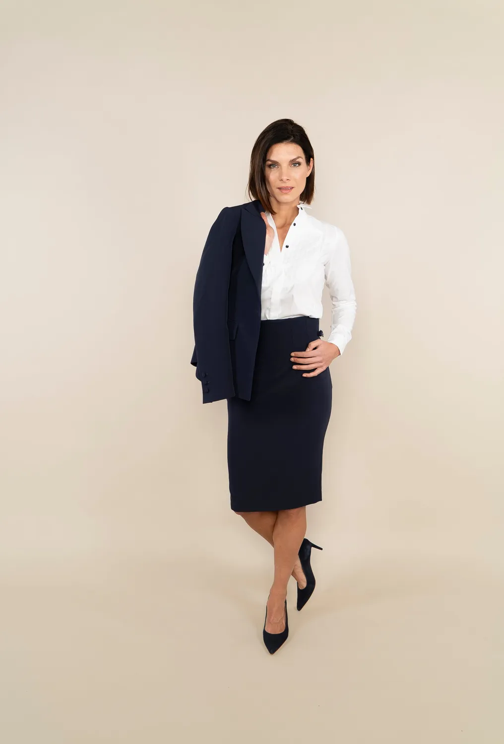 Laboutiek Pencil Skirt kokerrok navy blue koker