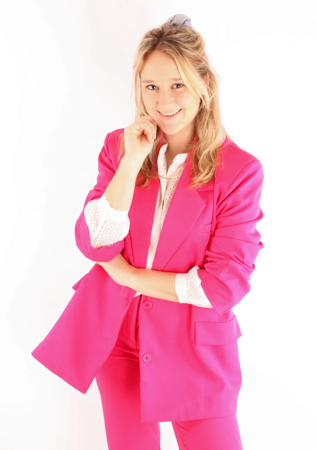 LOVEDRUNKY Gina oversized blazer pink