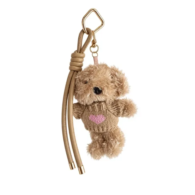 Amiek Beau bagcharm fluffy crème