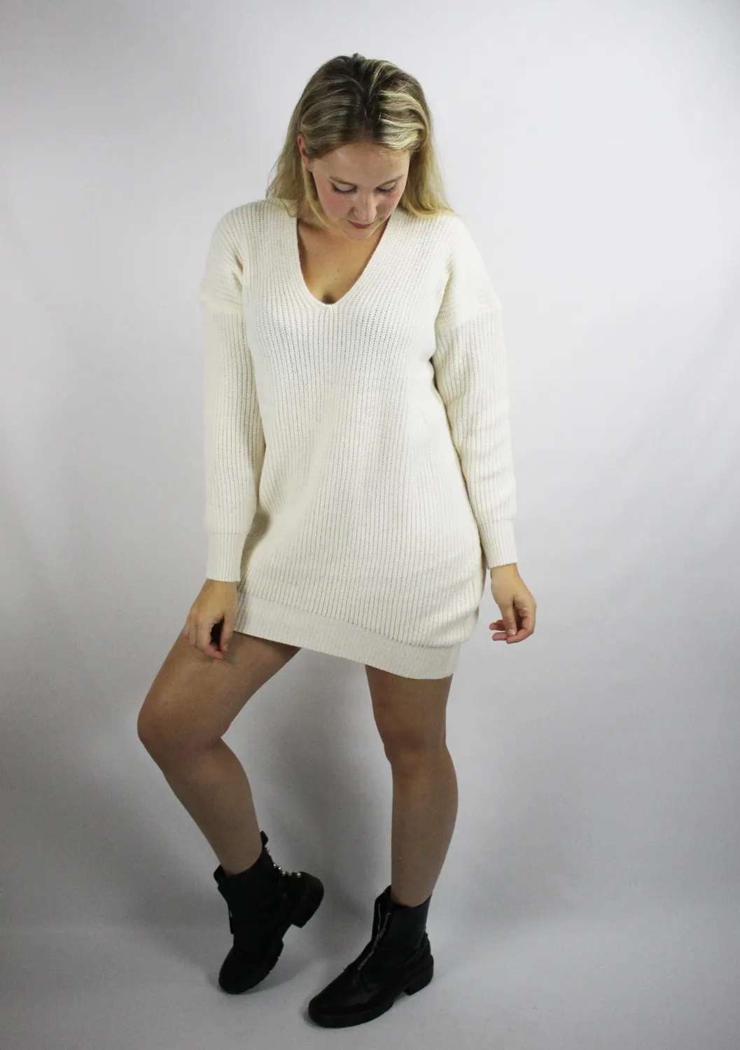 LOVEDRUNKY Knitted Tuniek beige tuniek one size
