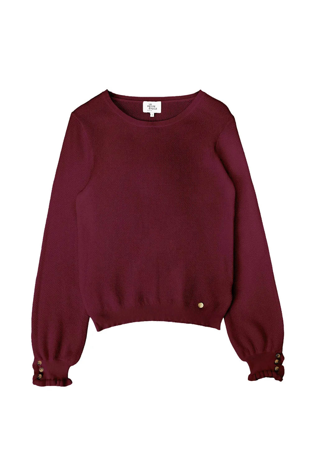 La Petite Etoile Melaky trui bordeaux honingraat