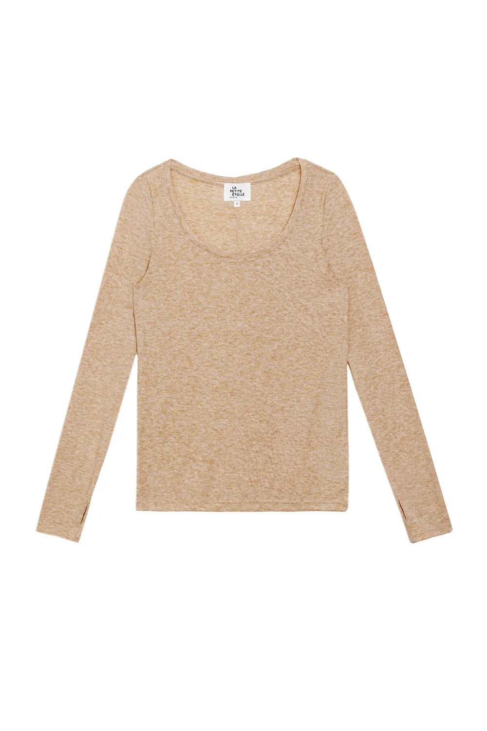 La Petite Etoile Tacy top camel maat 1 aansluitend