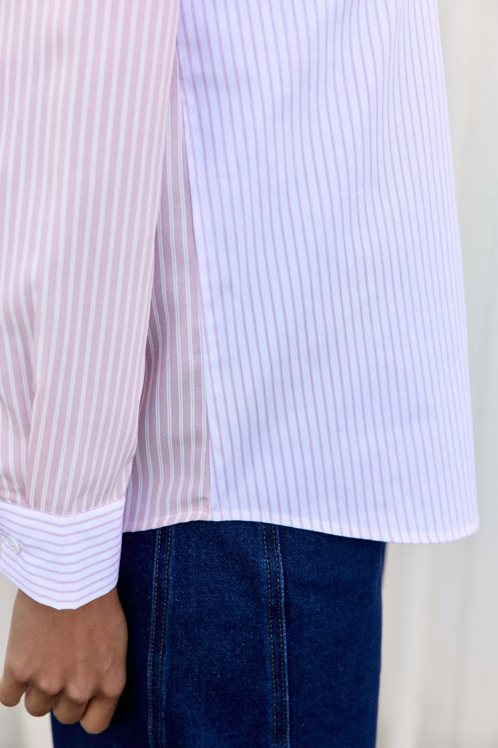 La Petite Etoile Clarin blouse patchwork roze-ecru