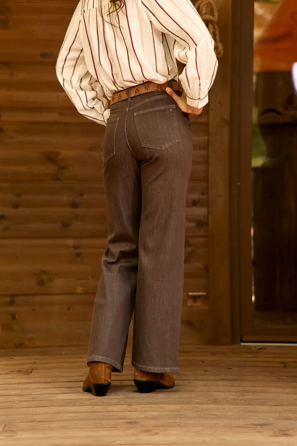 La Petite Etoile Pax rechte jeans bruin 16-marron