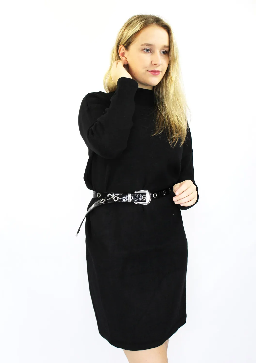 LOVEDRUNKY Knitted jurk zwart one size