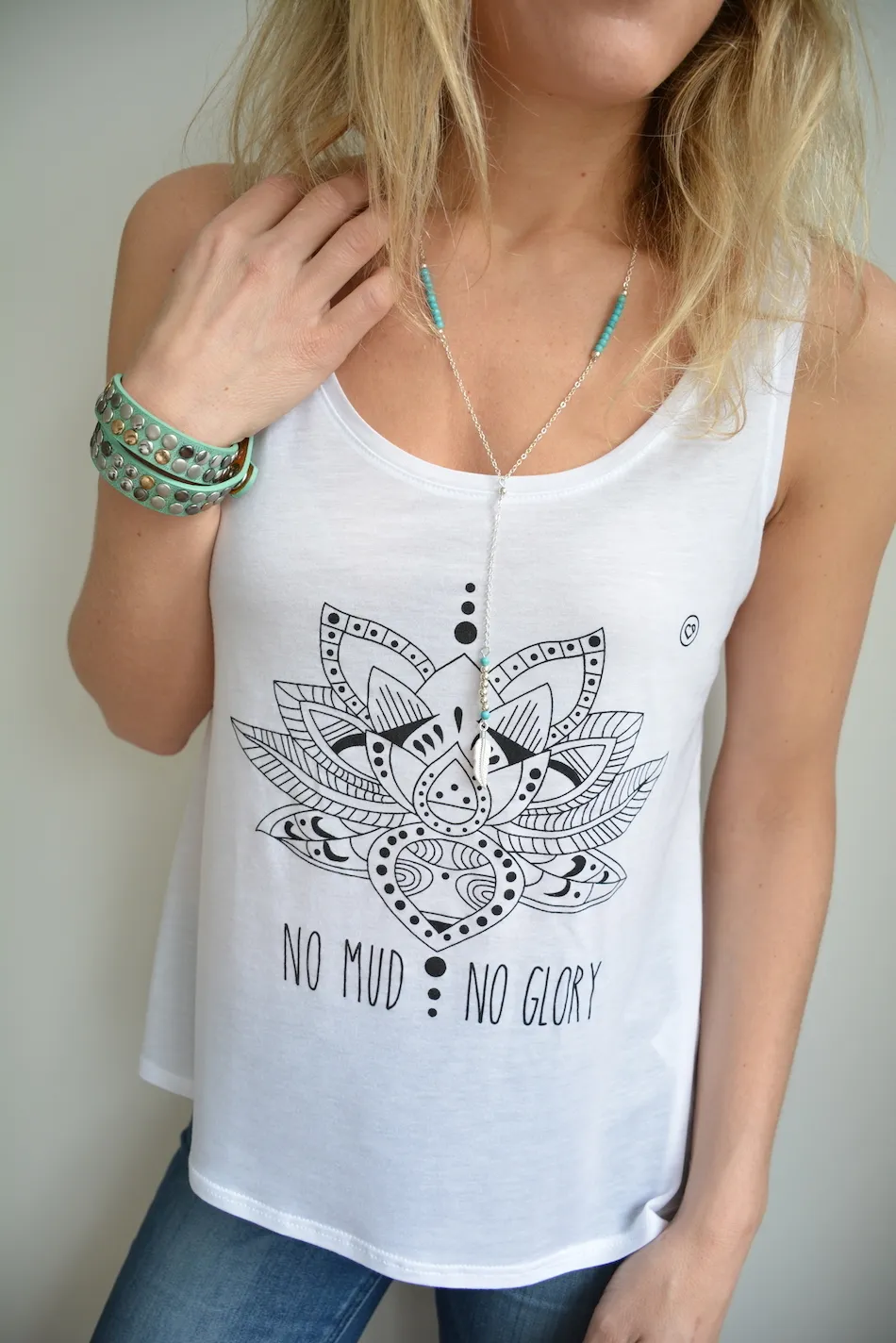 LOVEDRUNKY Stud armband mintgroen leer verstelbaar