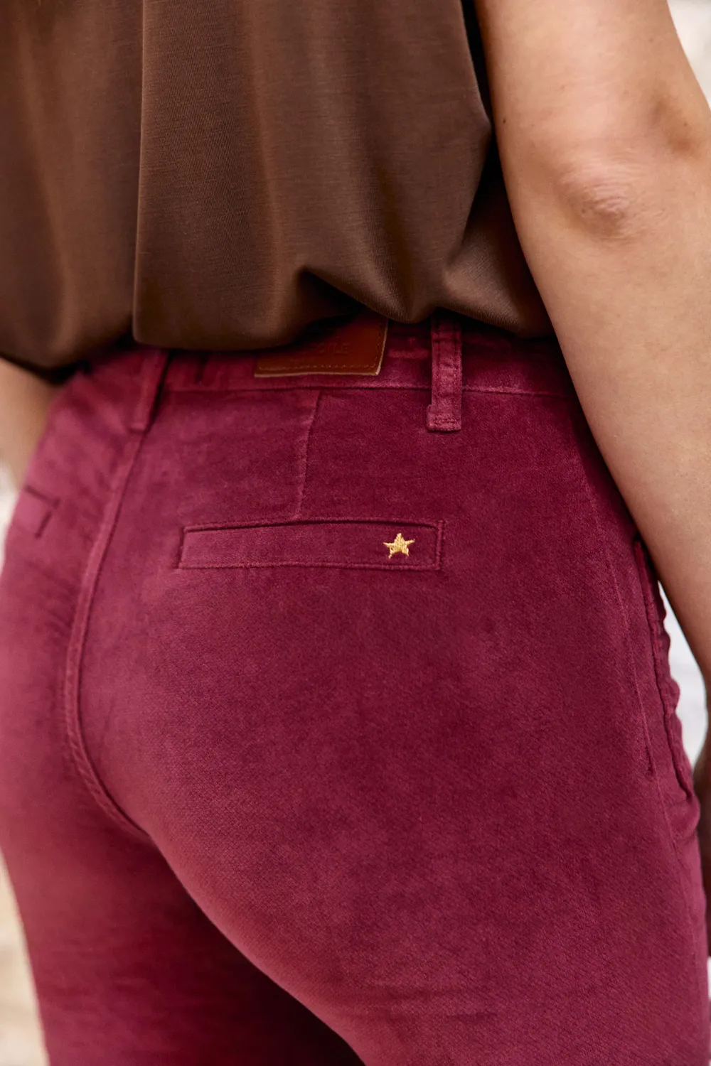 La Petite Etoile Sonny broek flare bordeaux