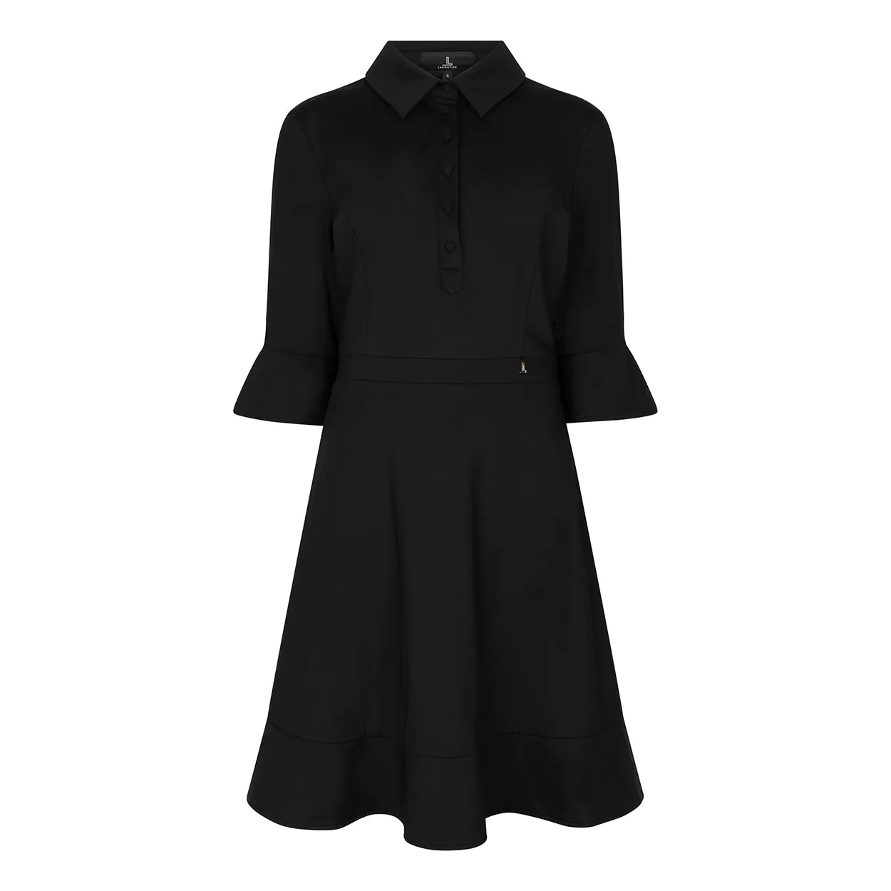 Laboutiek Ruffle jurk zwart travel