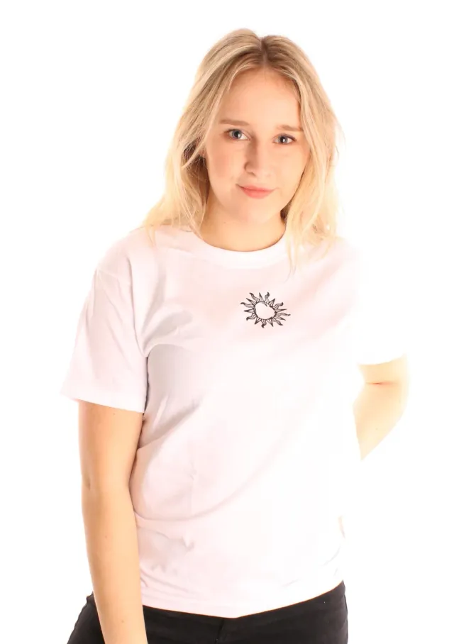 LOVEDRUNKY Sun T-shirt wit met zon print