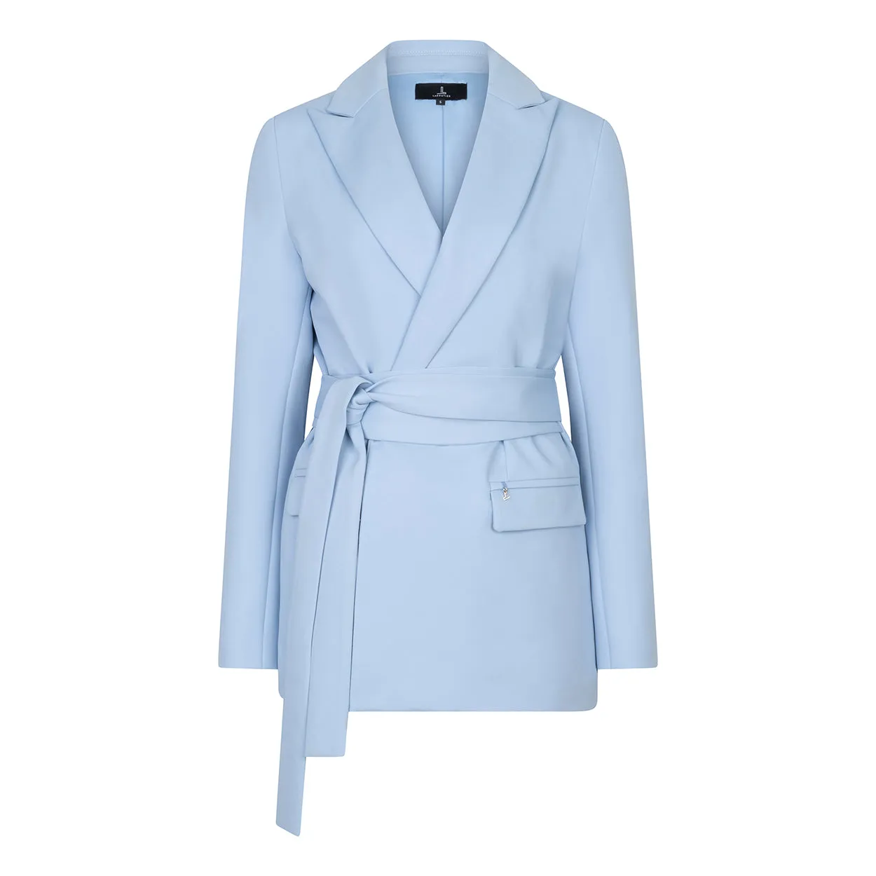 Laboutiek Frame Blazer blazer lichtblauw ceintuur