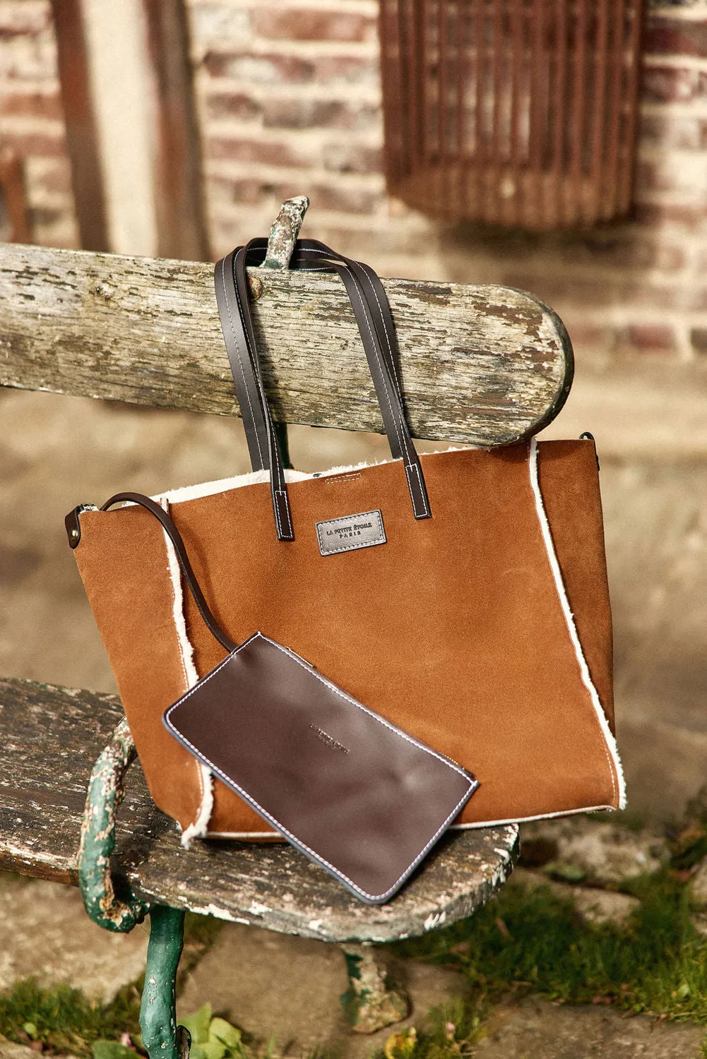 La Petite Etoile Aldo leren shopper camel