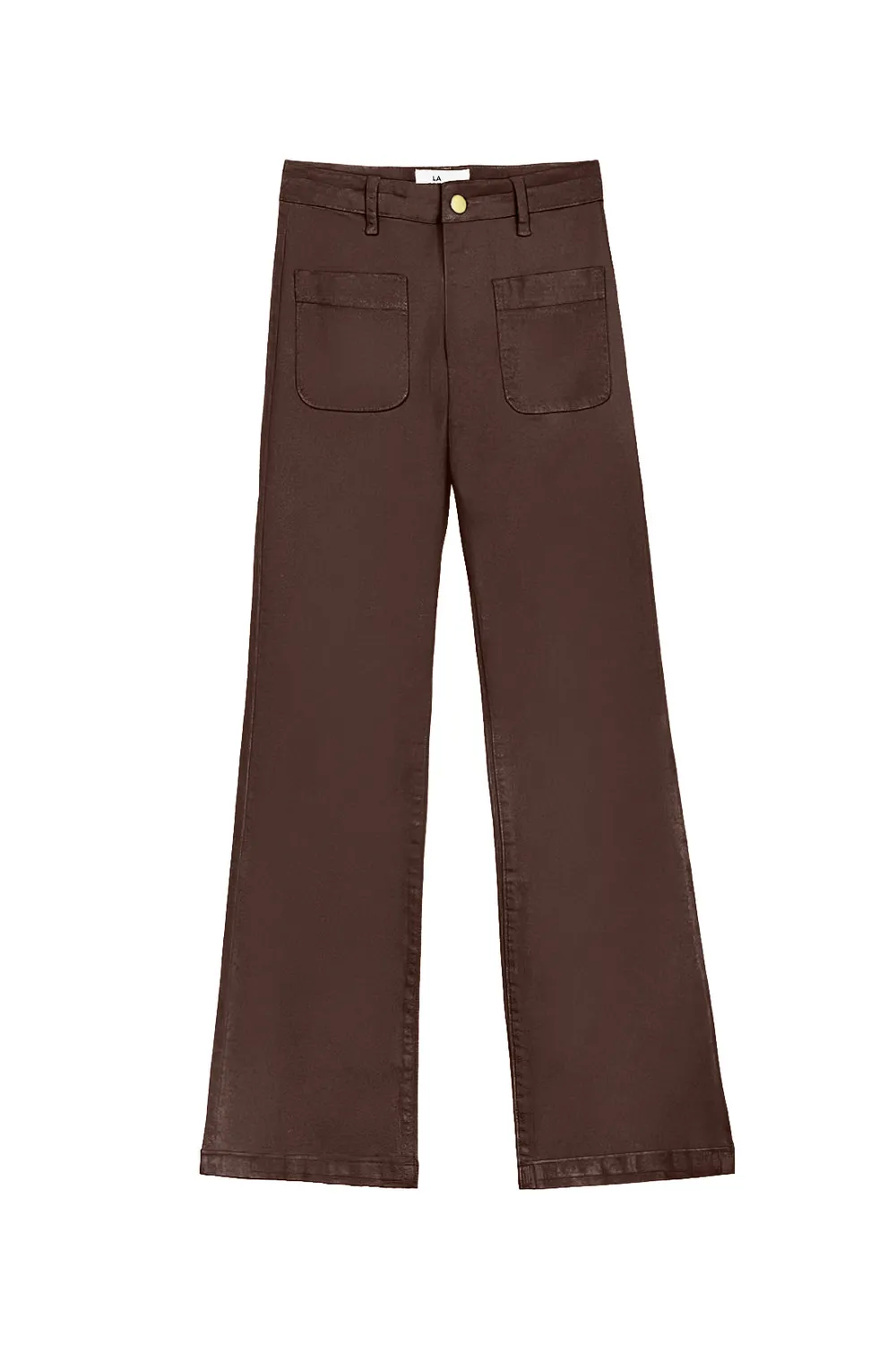 La Petite Etoile Sonny flare broek bruin hoge taille