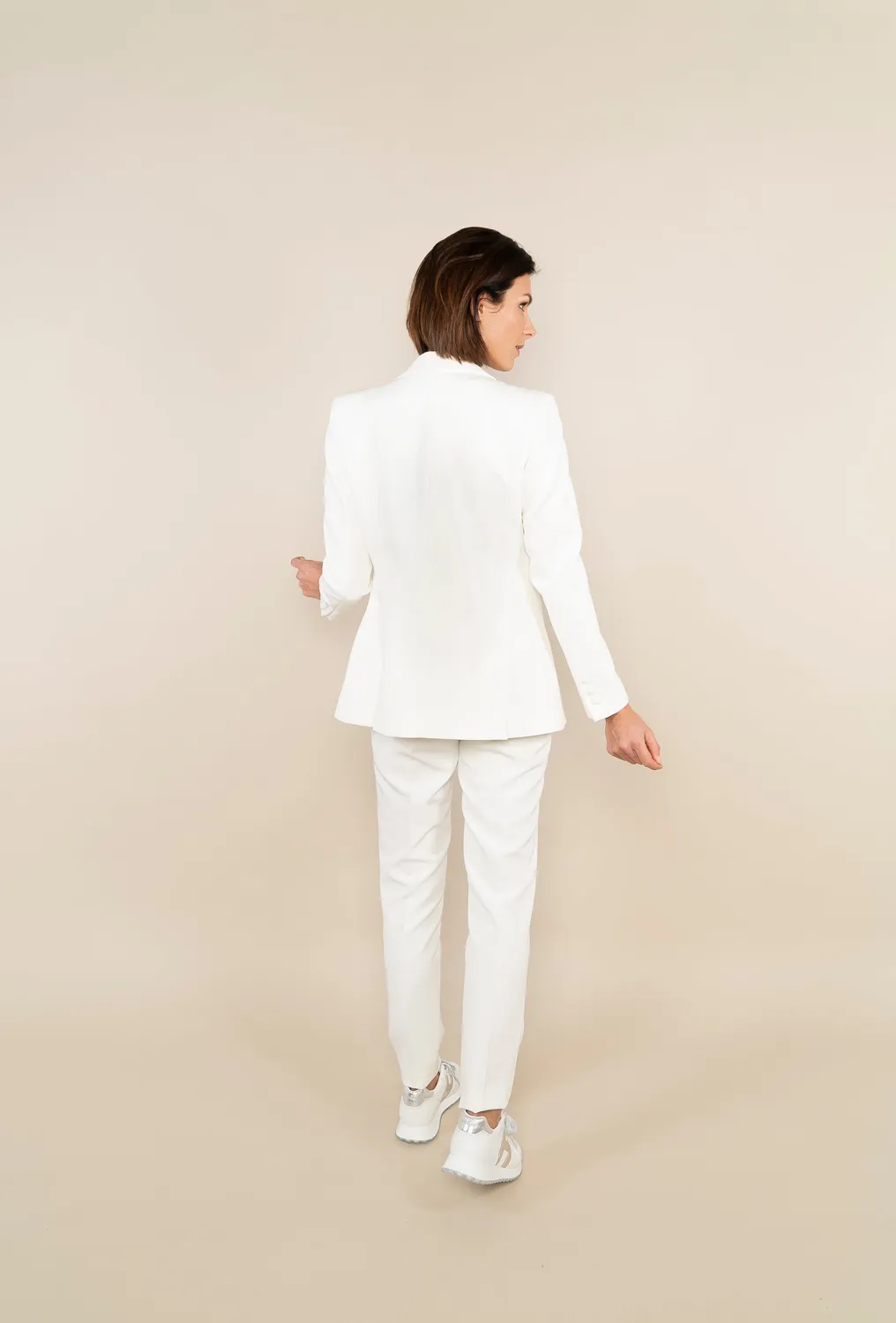 Laboutiek Blazer Long Model blazer off white lang