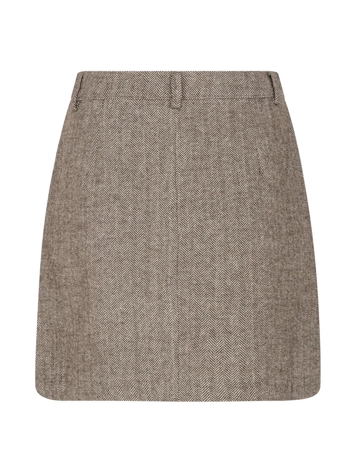 Amiek Remy rok bruin visgraat wol 46 cm