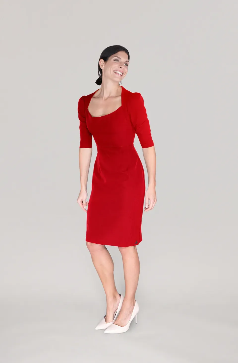 Laboutiek The Shoulder Dress jurk rood zakelijk