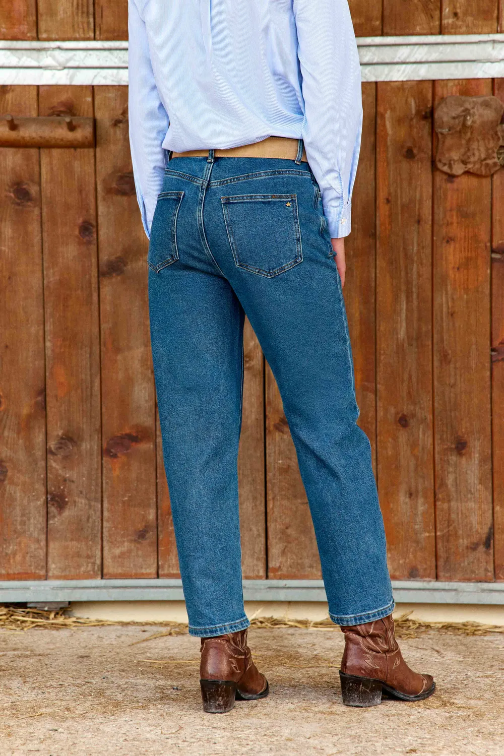 La Petite Etoile Pietra mom jeans medium stone