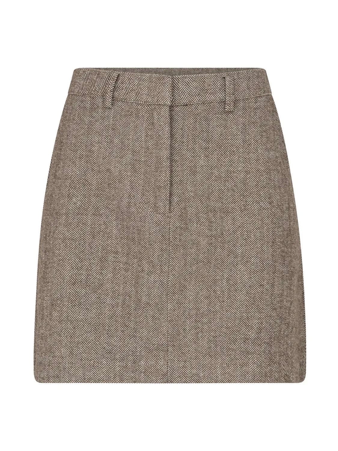 Amiek Remy rok bruin visgraat wol 46 cm