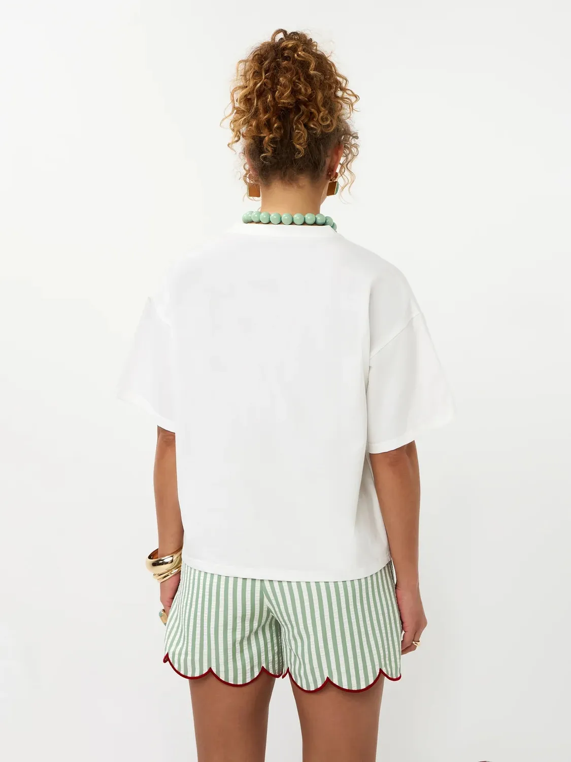 Amiek Summer Sunday Club T-shirt rood borduursel