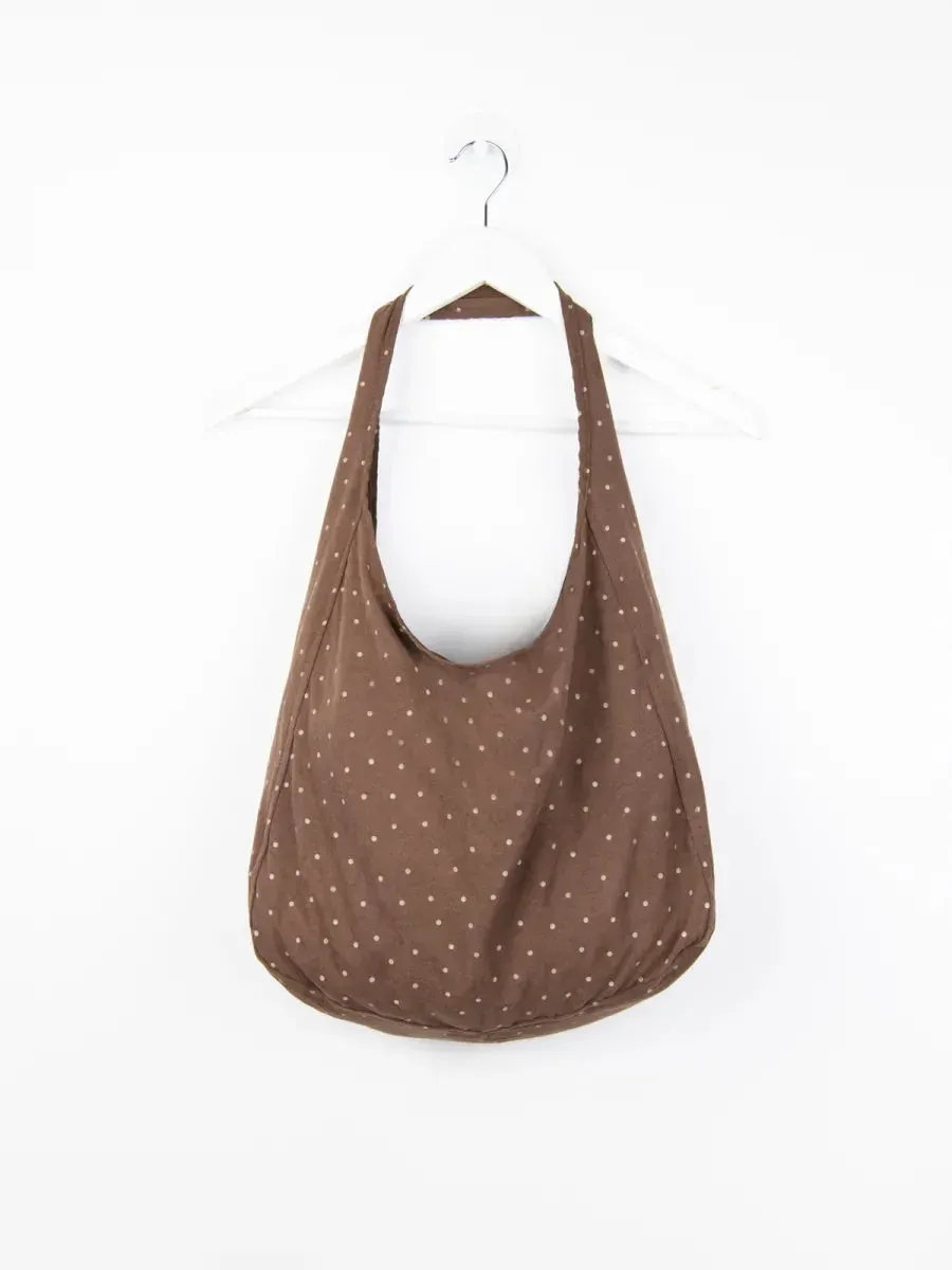 Amiek Stipjes draagtas bruin met stippen 39 cm